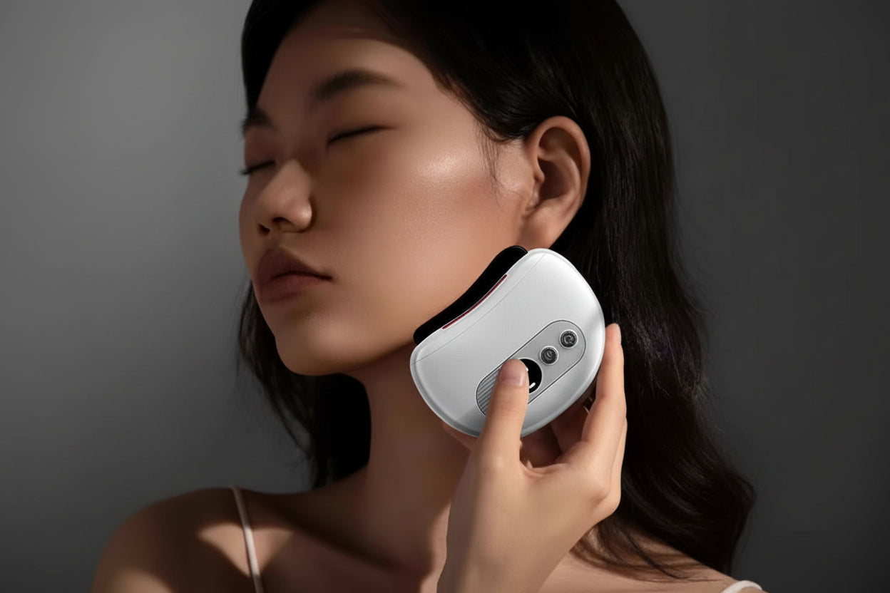 Red/Black Stone 9-Level Smart Gua Sha Board